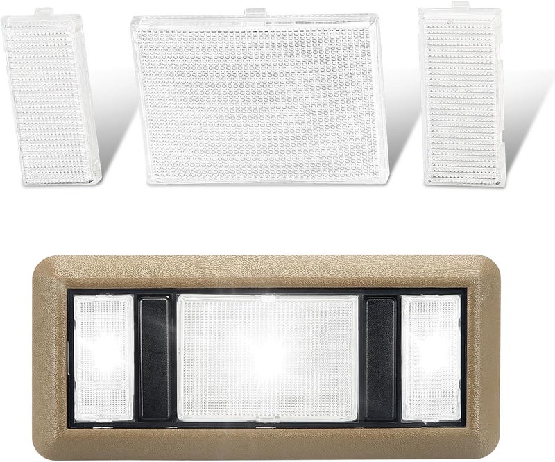 RAVSOFT interior roof Map Dome Light Covers Clear Lens replacement Compatible with K1500 K2500 C1500 C2500 1988-2000, Chevy Silverado GMC Sierra 1988-1998 Pickup, 2 Map + 1 Dome light cover - Image 1